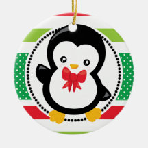 Feriado de Natal do Pinguim Personalizado