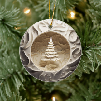 Ornamento De Cerâmica Feriado de Natal em Árvore 3D