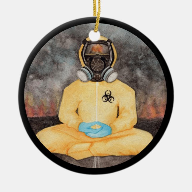 Ornamento De Cerâmica Feriado de Natal Personalizado (Frente)