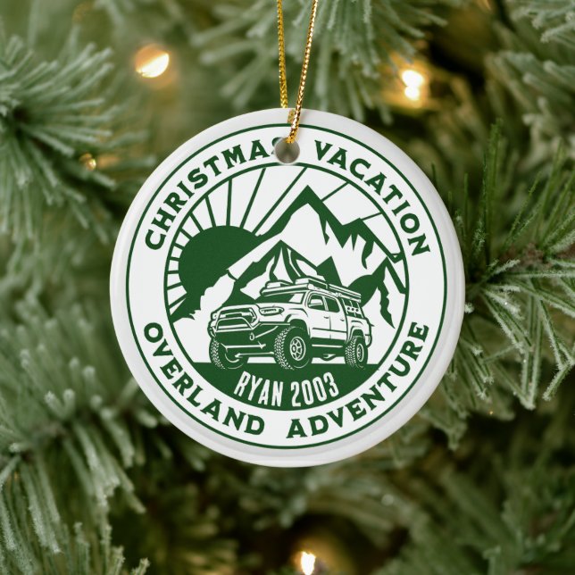 Ornamento De Cerâmica Feriado de Natal Personalizado em Superland 4x4 (Árvore)