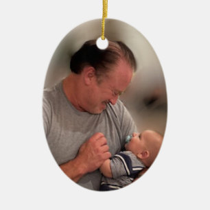 Ornamento De Cerâmica Feriado de Porcelana Dupla Face do Novo Avô