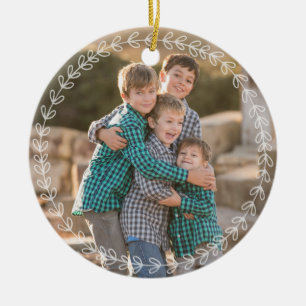 Ornamento De Cerâmica Feriado rústico moderno feito sob encomenda do