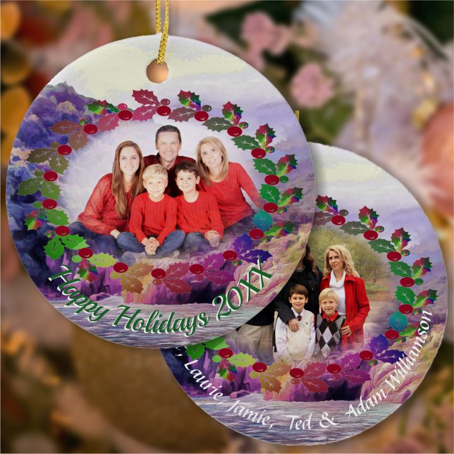 Ornamento De Cerâmica Feriados Felizes Costeiros 1620 (Criador carregado)