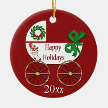 Feriados felizes da carruagem de bebês