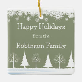 Ornamento De Cerâmica Feriados Felizes Férias Natal Sage Nome Personaliz