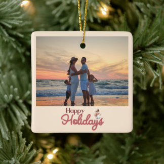 Ornamento De Cerâmica Férias da família natalina árvore aquática