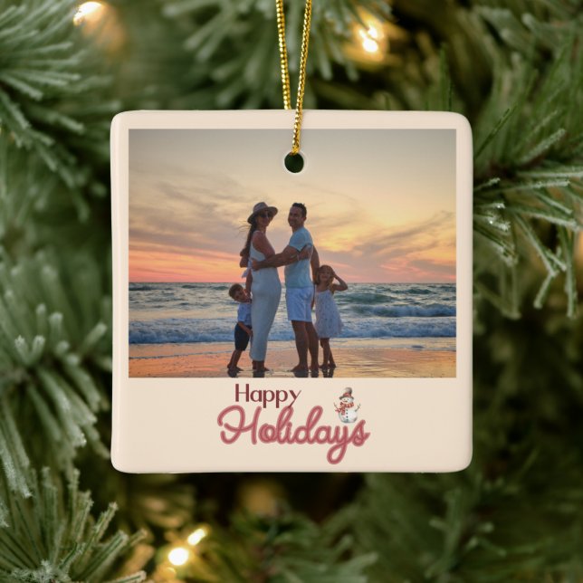 Ornamento De Cerâmica Férias da família natalina árvore aquática (Árvore)