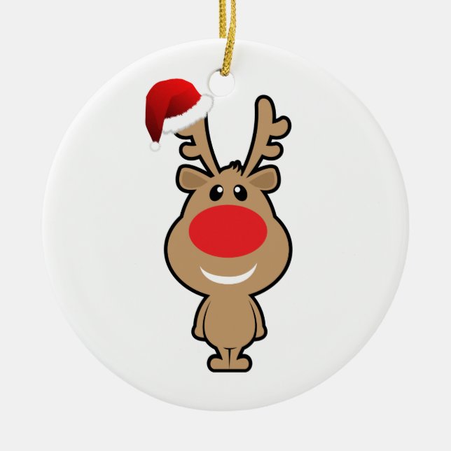 Ornamento De Cerâmica Férias de papais noeis engraçadas de Natal (Frente)