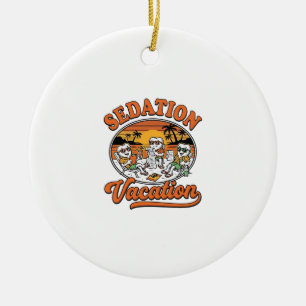 Ornamento De Cerâmica Férias de Sedação Camisa de Humor Odontológico Ret