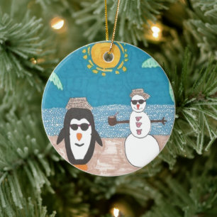 Ornamento De Cerâmica Férias do Natal