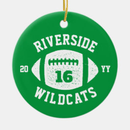 Ornamento De Cerâmica Férias do time verde do jogador de futebol