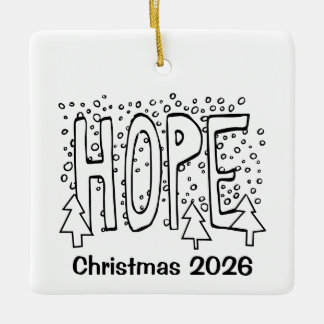 Ornamento De Cerâmica Férias Personalizadas da Esperança