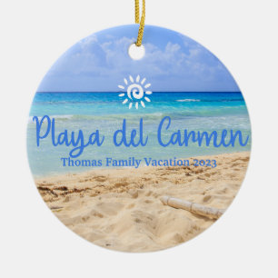 Ornamento De Cerâmica Férias PersonalizadasFérias Dell Carmen no Natal