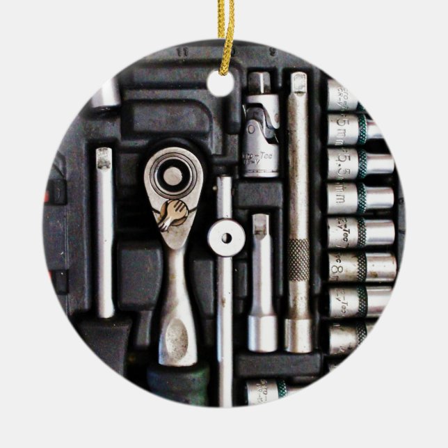 Ornamento De Cerâmica Ferramentas de Manual da Caixa de Ferramentas (Frente)