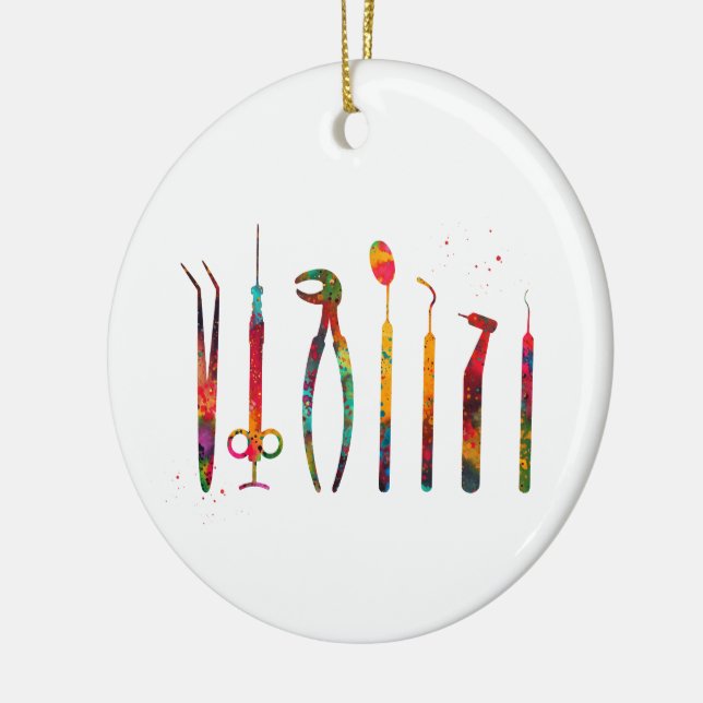 Ornamento De Cerâmica Ferramentas Dentist (Esquerda)