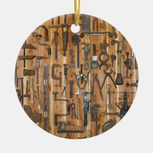 Ornamento De Cerâmica Ferramentas do comércio (Frente)