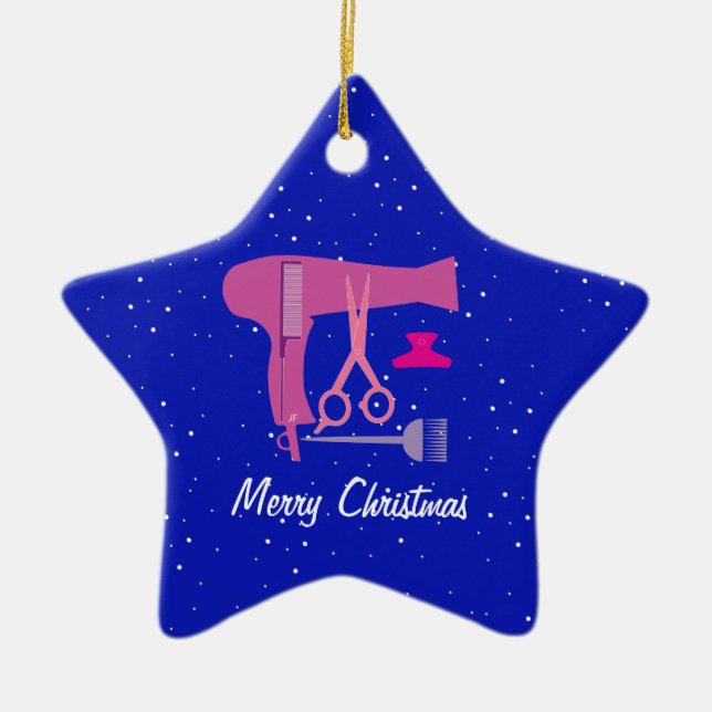 Ornamento De Cerâmica Ferramentas dos penteados (Frente)