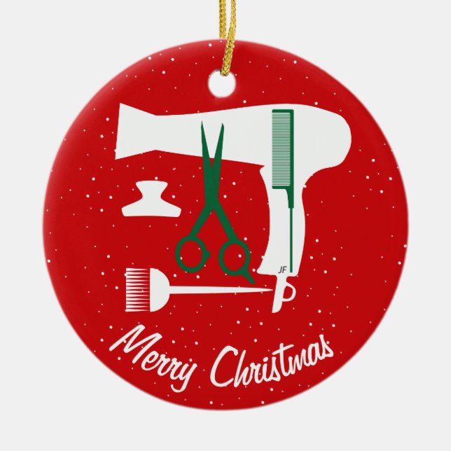 Ornamento De Cerâmica Ferramentas dos penteados (Frente)