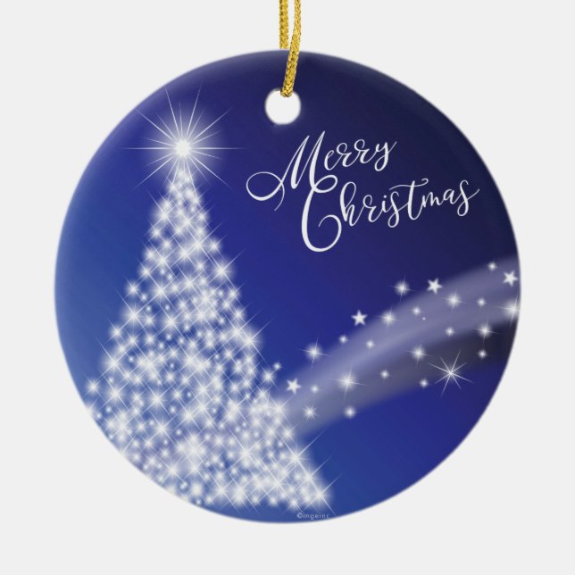 Ornamento De Cerâmica Fesry Starry Bright Feliz Natal (Frente)