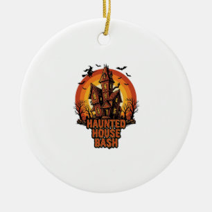Ornamento De Cerâmica Festa da Casa Assombrada Gravação Vintage Hallowee