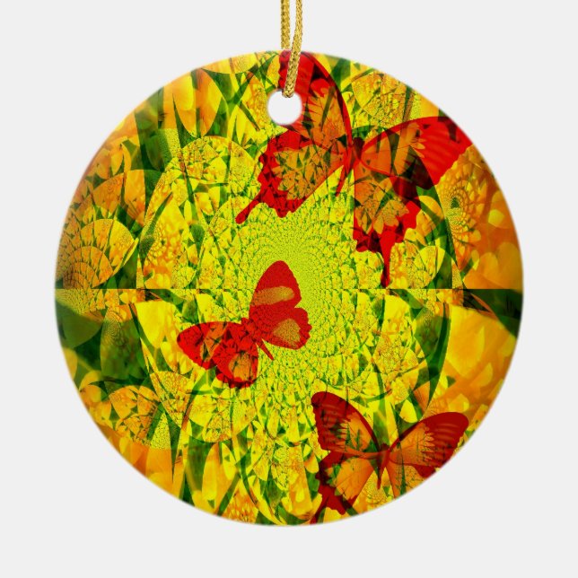 Ornamento De Cerâmica Festa da Primavera (Frente)