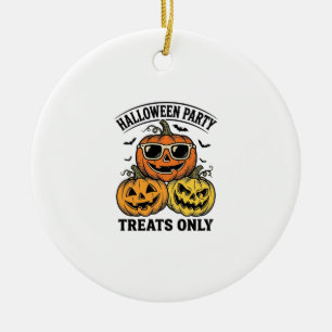 Ornamento De Cerâmica Festa de Abóbora de Halloween Camisa Vintage Jack