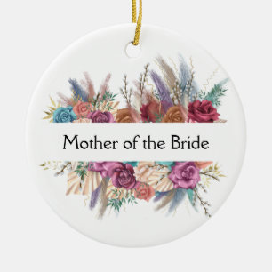 Ornamento De Cerâmica Festa de Casamento Floral Personalizada Tendência