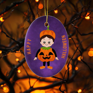 Ornamento De Cerâmica Festa de Halloween para Crianças Pumpkin
