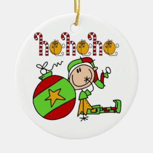 Ornamento De Cerâmica Festa de Natal Ho Ho Holiday Elf