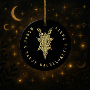 Ornamento De Cerâmica Festa de solteira de Tarot Místico