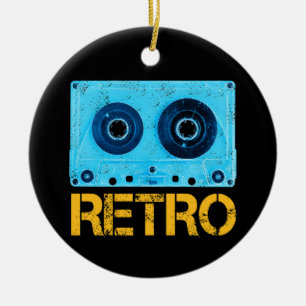 Ornamento De Cerâmica Festa Retroativa De Fita Procura Festa Vintage Cas