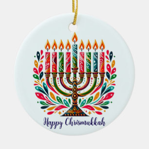 Ornamento De Cerâmica Festival de Luzes de Hanukkah