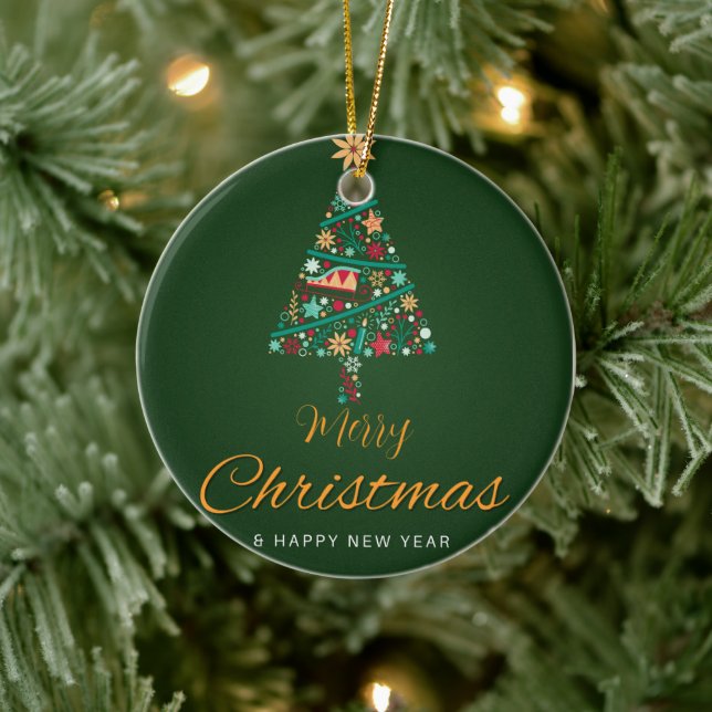 Ornamento De Cerâmica Festive Christmas Ornaments (Árvore)