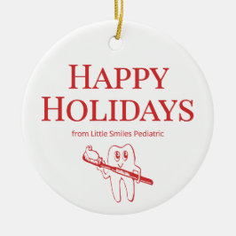 Ornamento De Cerâmica Festive Pediatric Clinic Logo Ornament
