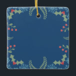 Ornamento De Cerâmica Festivo Garland<br><div class="desc">Algum verde festivo e sagrado para iluminar seu dia.</div>