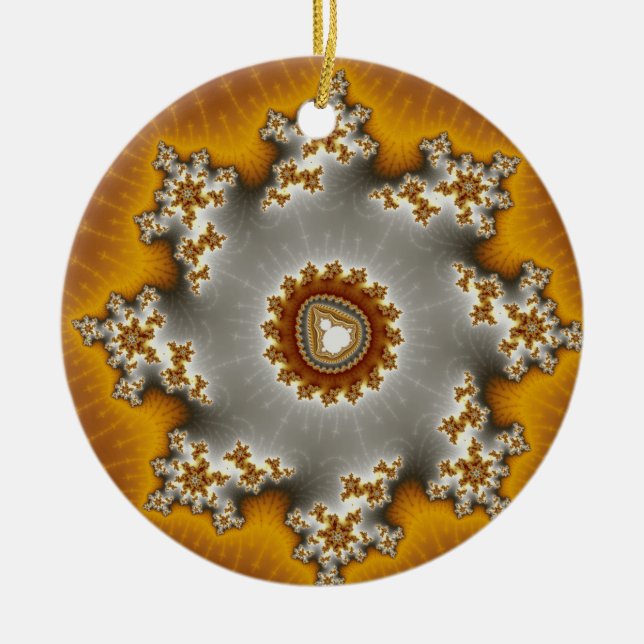 Ornamento De Cerâmica Feulia - Fractal (Frente)