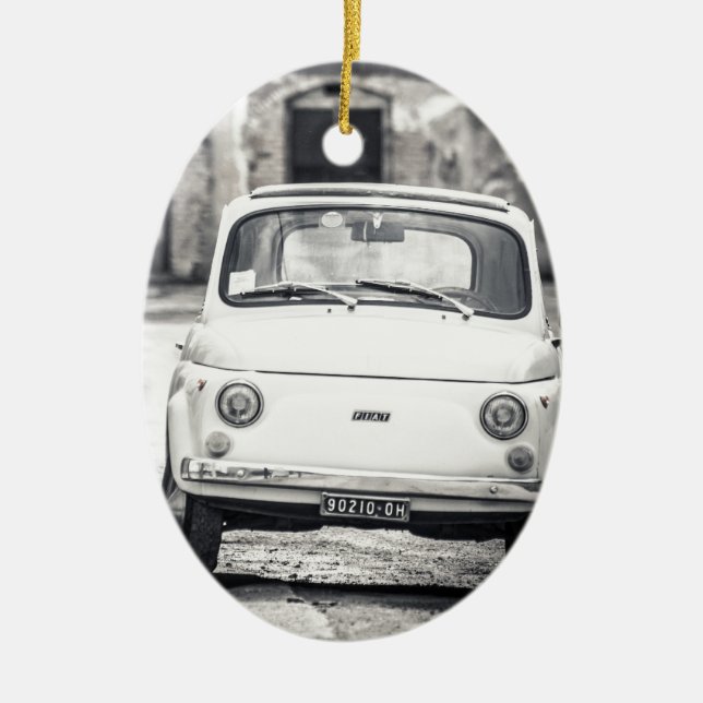 Ornamento De Cerâmica Fiat 500, Cinquecento em Italia (Frente)