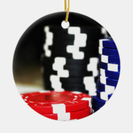 Ornamento De Cerâmica Fichas Jogo de Cassino Vencer Jogo Sorte Risco Apo