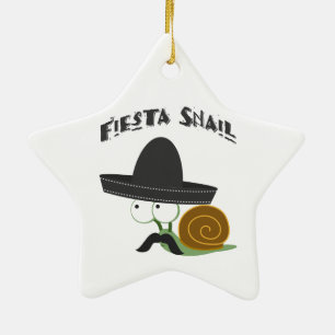 Ornamento De Cerâmica Fiesta Snail