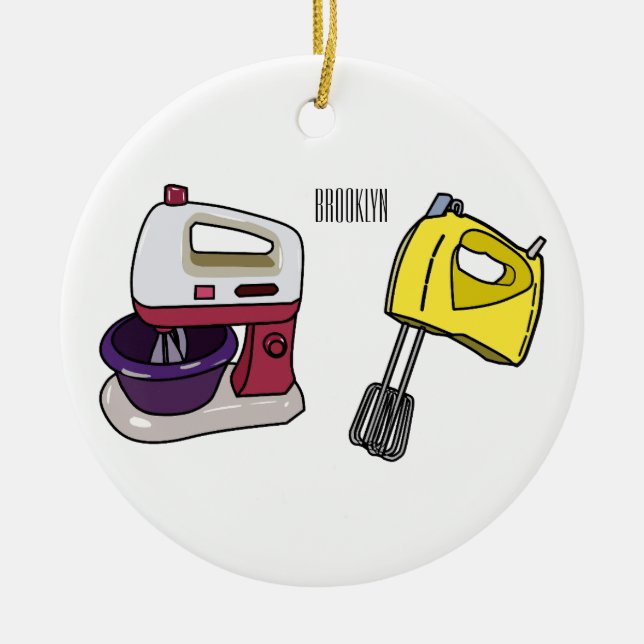 Ornamento De Cerâmica Figura de desenho animado do Mixer (Frente)