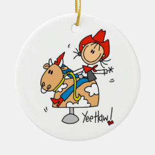 Ornamento De Cerâmica Figura t-shirt e presentes da vara do Haw de Yee