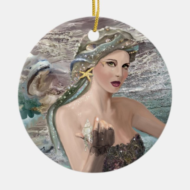 Ornamento De Cerâmica Filha de Oceanus (Frente)