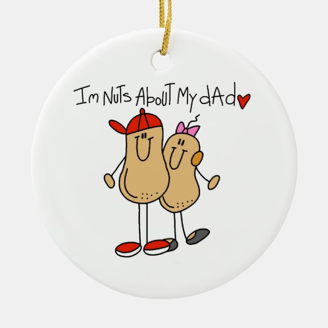 Ornamento De Cerâmica Filha - Loucos sobre minhas camisetas e presentes  (Frente)