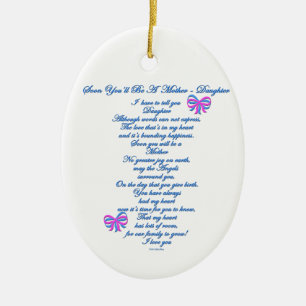 Ornamento De Cerâmica Filha que espera o ø bebê