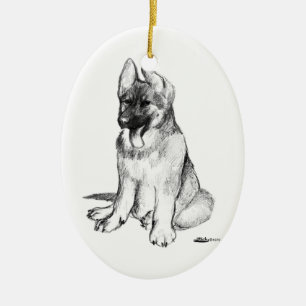 Ornamento De Cerâmica Filhote de cachorro