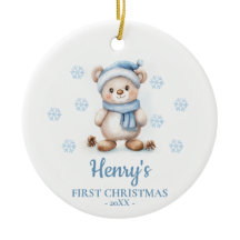 Filhote de Urso Primeiro Natal Personalizado do Be
