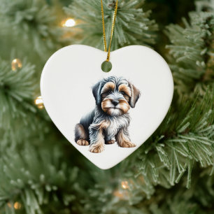 Ornamento De Cerâmica Filhote Personalizado de Terrier Tibetano