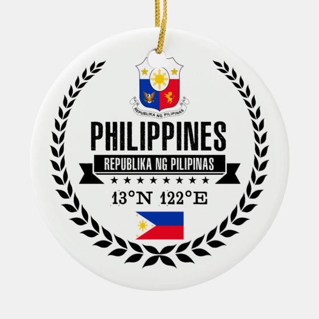 Ornamento De Cerâmica Filipinas (Frente)