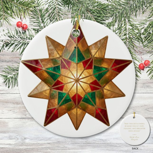 Ornamento De Cerâmica Filipino Parol Christmas Blessing Keepsake (Criador carregado)