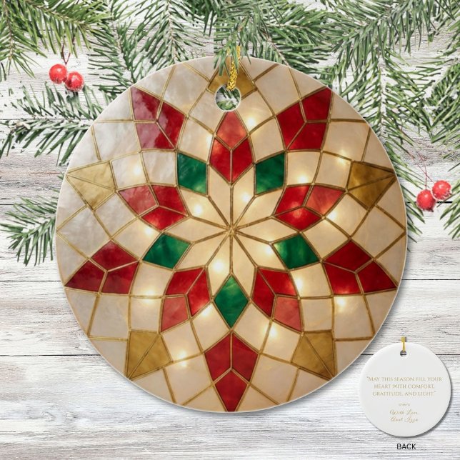 Ornamento De Cerâmica Filipino Parol Comfort Christmas Keepsake (Criador carregado)